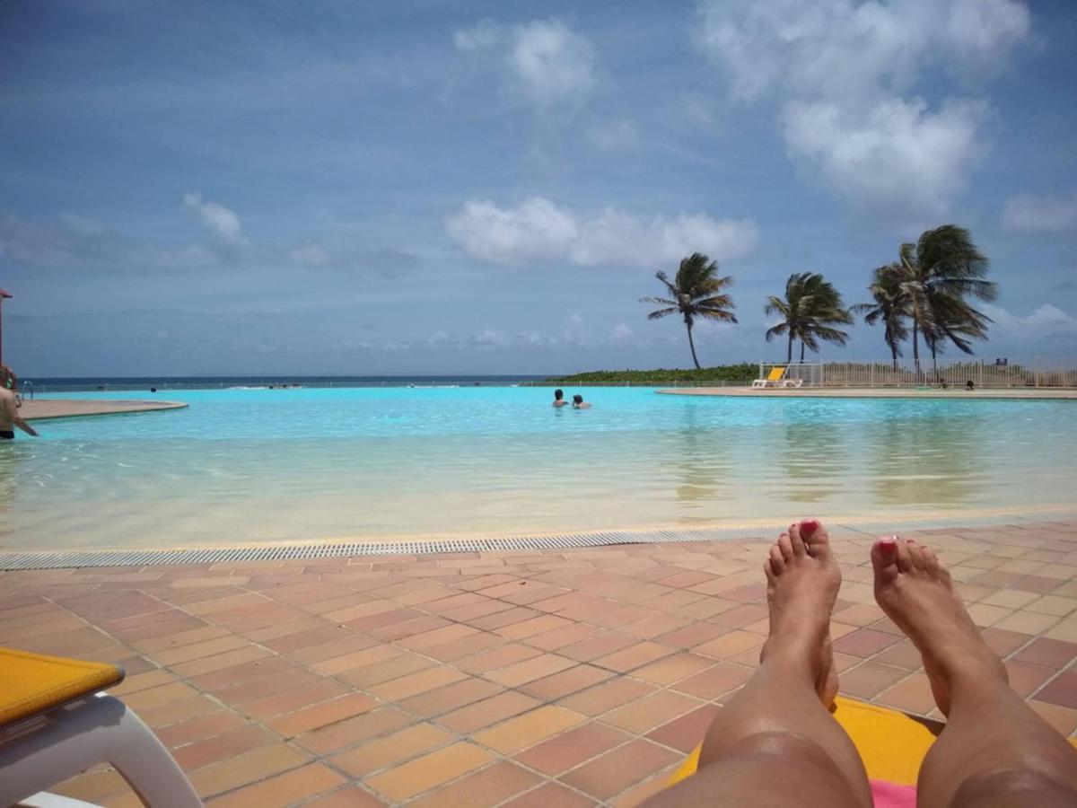 Ferienwohnung Escapades Ensoleillees - Saint-Francois - Front De Mer Et Piscine Exterior foto